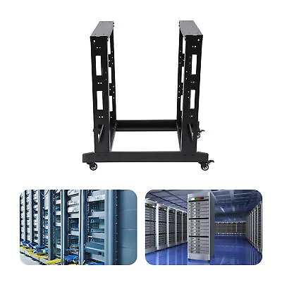 15U 4-Post Server Equipment Open Frame Rack Cabinet Network Data Severing Rack • $119.71