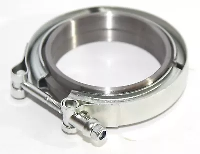 $17 • Buy 2.5'' V-Band Flange & Clamp Kit For Turbo Exhaust Pipes MILD STEEL