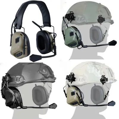 Tactical Headphone Hunting Communication Headset Ear-cup For Helmet Guide Rai UK • £31.99