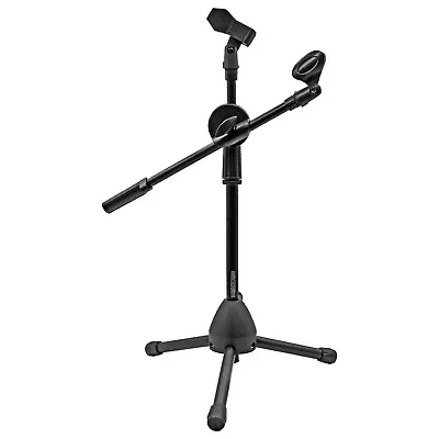 5 Core Short Microphone Stand Dual With Boom Arm Height Adjustable Low Profile • $22.75