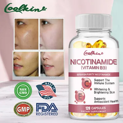 Nicotinamide Vitamin B3 500mg - Anti-aging Antioxidant Reduce Cell Damage • $7.73