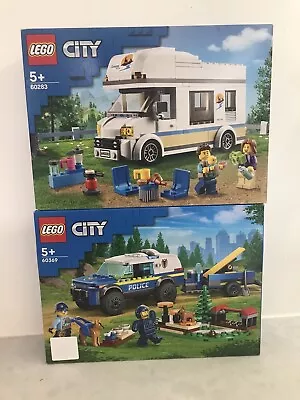 LEGO 60283 City Holiday Camper Van & LEGO 60369 Police Dog Training • $60