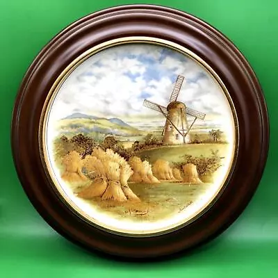 8.5  Windmill In Autumn Plate And Van Hygan & Smythe Richfield 75777 Frame (P148 • $33.35