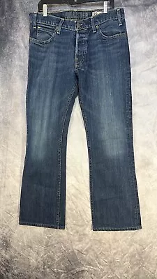 Hollister Boomer Low-Rise Slim Boot Button Fly Blue Denim Jean Mens Size 32x32 • $26.99