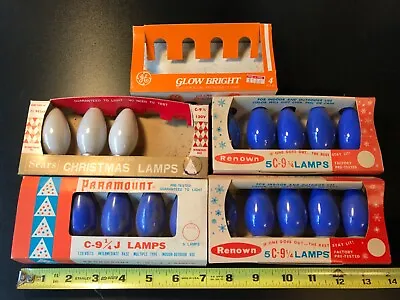 18 Vintage Renown Sears Paramount C-9 1/4 Christmas Lamps / Bulbs 2 Colors • $9.96