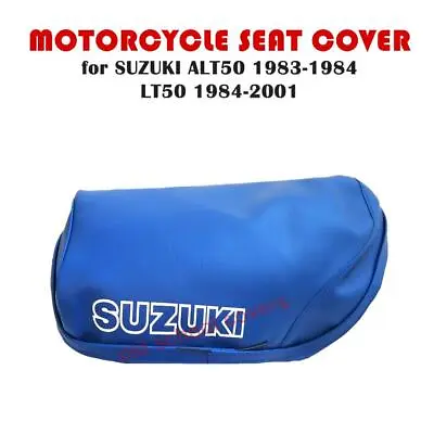 MOTORCYCLE SEAT COVER SUZUKI ALT50 1983-1984 LT50 1984-2001 BLUE With WHITE • $51