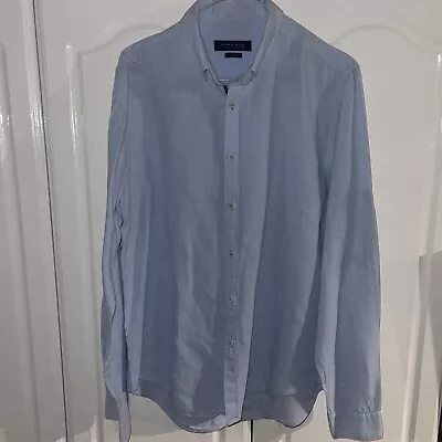 Zara Mens Slim Fit Shirt Blue Medium • £10