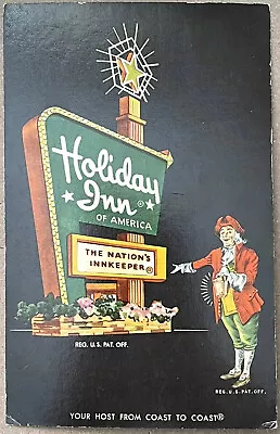 Collinsville Virginia Holiday Inn Large Sign Lantern Man Chrome Postcard C1960 • $8