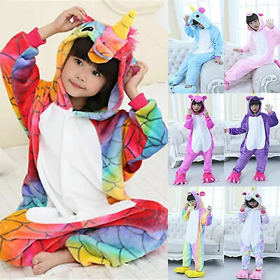 $33.53 • Buy Kid Boy Girl Animals One Piece Jumpsuit Pyjamas Unicorn Sleepwear Unisex Clothes