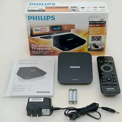 NEW Philips HMP2000/37 HD Smart Media Box HDTV HDMI 1080p Netflix WiFi  • $18.95