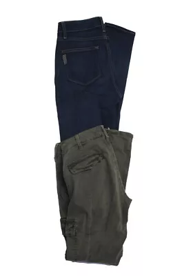 J Brand Paige Womens Skinny Jeans Cargo Pants Blue Green Size 26 Lot 2 • $34.01