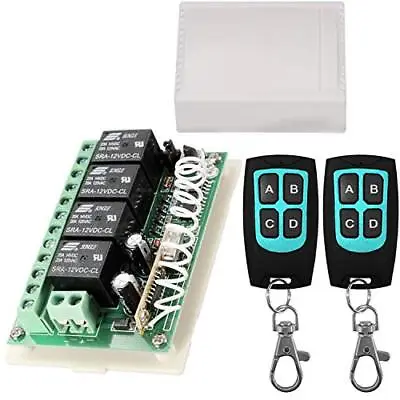12V Relay Remote Switch Wireless RF Remote Control Switch 4 Channel Relay Module • $27.39