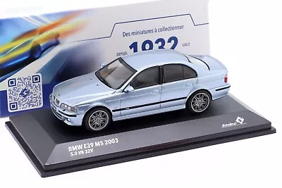 BMW M5 (E39) 5.0 V8 32V 2003 Silverblue Metallic - 1/43 - SOLIDO • $26.95