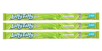 3x Laffy Taffy Sour Apple Flavour Ropes American Sweets 22.9g Formally Wonka • £4.99