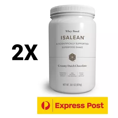 SALE 2 X Isagenix IsaLean Chocolate Protein Shake Meal Replacement EXP 08/2024 • $155