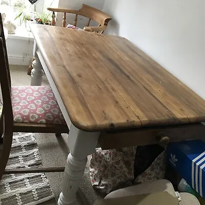 Farmhouse Table With Drawer • £60