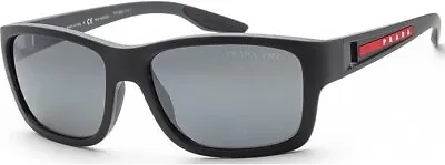 PRADA LINEA ROSSA PS 01WS UFK07H 59mm Matte Gray Polarized Men's Sunglasses • $99.99