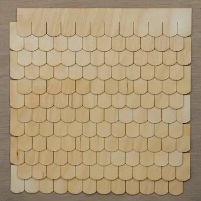 $17.95 • Buy Fishscale Style Miniature Dollhouse Shingles - 1:12 Scale Laser Cut Speed Strips