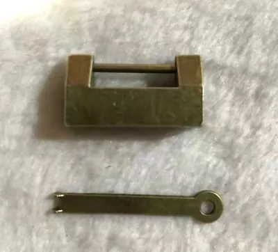 Asian Vintage Mini Brass Metal Lock With Key Antique Lucky Gift • $9.99