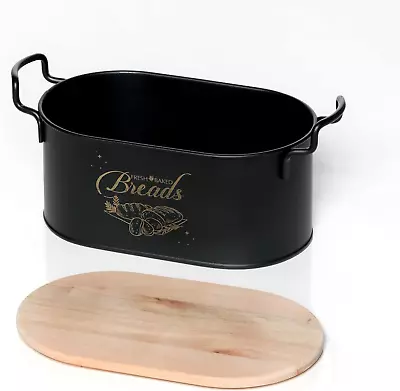 Bread Box For Kitchen Countertop Stainless Steel Metal Bread Bin Bread Basket • $29.14