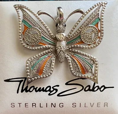 Thomas Sabo Sterling Silver Peace Butterfly Pendant • $475