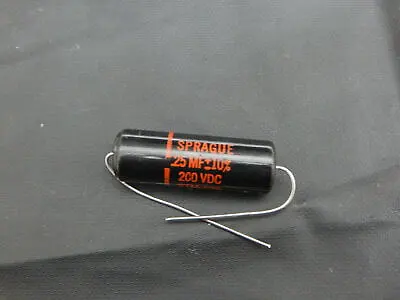 Sprague 2tm-p25 0.25uf 10% 200v Axial Black Beauty Capacitor - Fast Shipping • $16.50