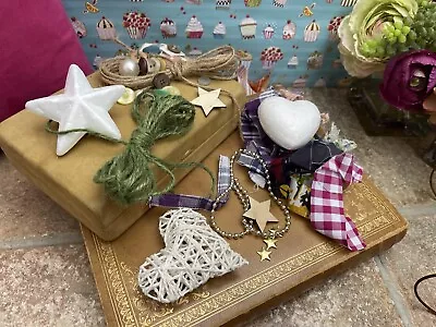 £12.99 • Buy Vtg Rusty Bed Springs Primitive Craft Nodders Bundle Kit X 3 Hearts Stars Kit