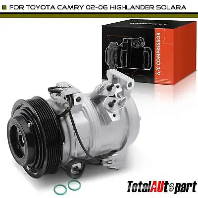 AC Compressor With Clutch For Toyota Camry 02-06 Highlander 01-07 Solara 02-08 • $129.99