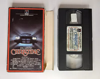 John Carpenter's CHRISTINE VHS 1984 Stephen King Original Side Load Box No UPC • $15