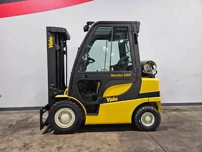 2014 Yale Glc050vx 3 Stage 5000lb Pneuamtic Lpg Forklift Stk 14050 • $24950