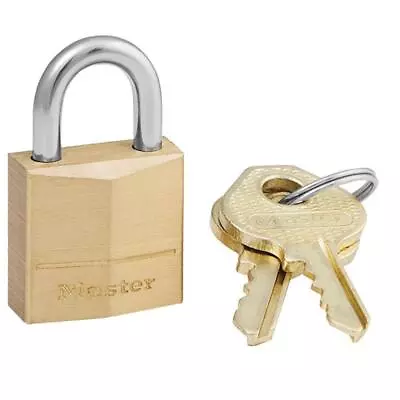 Master Lock 120D Standard Steel Solid Brass Body Padlock 3/4 In. • $9.42