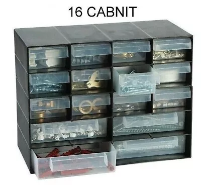 Multi Storage Drawer Cabinet Unit Nail Screw Craft Bits Organiser Home Garge Diy • £14.90