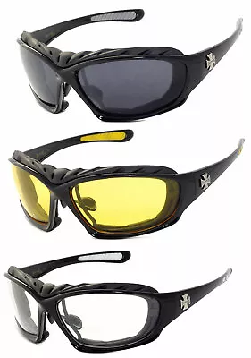 12 Or 3 Pairs Choppers Padded Foam Wind Resistant Sunglasses Motorcycle Glasses • $11.99