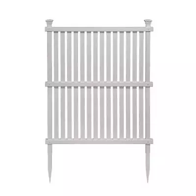 White 3.8ft X 3ft Vinyl Privacy Screen 2-Pack Weather Resistant Fence Panel Set • $99.87