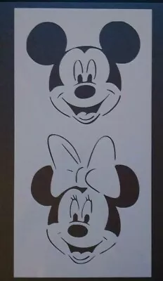 Stencils N Stuff MICKEY & MINNIE MOUSE Stencil Template Paint Airbrush 6 X11.5  • $10.95