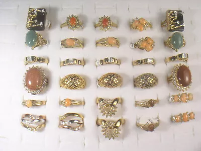 **** 34   Rings  Designer  Semi-precious Gemstone  Crystals Wholesale Lot Gm22 • $79.95