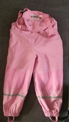 £5 • Buy Lupilu Girls Pink Waterproof Wet Weather Wear Dungarees Trousers 2-4yrs 