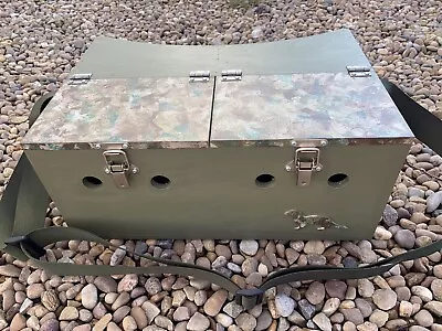 Double Bow Back Painted Ferret Carry Box 2 Compartments Camouflage Lid & Logo • £75