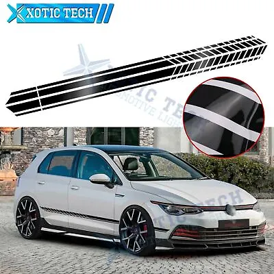 86  Black Side Skirt Body Sport Decal Graphics Sticker For VW Jetta Passat Golf • $15.99