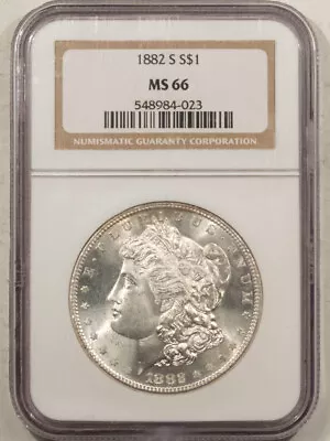 1882-s Morgan Dollar - Ngc Ms-66 Blast White • $335