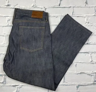 Burberry Brit Jeans Blue Denim Dark Straight Casual Button Fly Men’s Sz 36x27 • $80