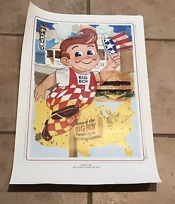 Rare Vintage 1992 Bob’s Big Boy Restaurant Litho Poster By Christian Hansen • $8