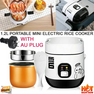 Electric Rice Cooker 1.2L Portable Mini Small Rice Cook 3 Cups For 1-2 Person • $39.90