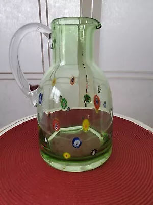 Vintage Murano Millefiori Glass Pitcher • $48