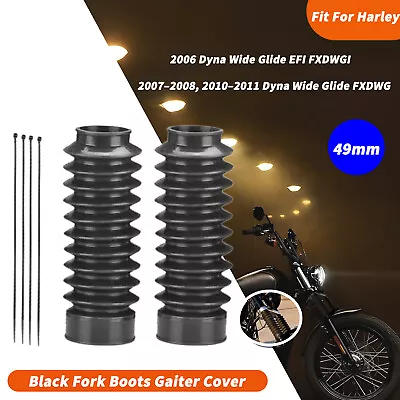 Motorcycle 49mm Front Fork Cover Gaiters Gators Boot For Harley Dyna Wide Glide • $21.98