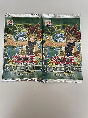 UNOPENED 2 Pack YU-GI-OH! Trading Card Game MAGIC RULER 1996 KONAMI • $68.99