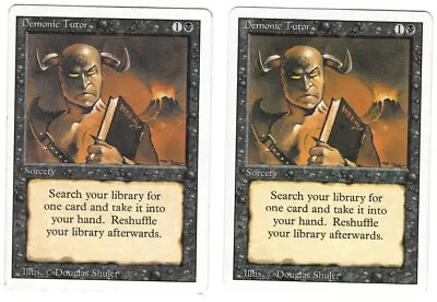 MTG Magic The Gathering Demonic Tutor (2) Revised Edition • $80