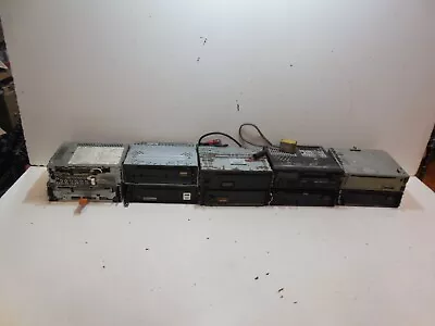 Lot Of 10 Misc. Clarion Sony Apline Kenwood Blaupunk AM FM Radios Head Units • $200