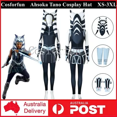 $129.89 • Buy Star Wars The Clone Wars Ahsoka Tano Cosplay Costume Hat Party Halloween Dress