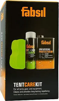 Fabsil All In One Tent & Gear Awning Cleaner Waterproofer Protector Care Kit • £19.99